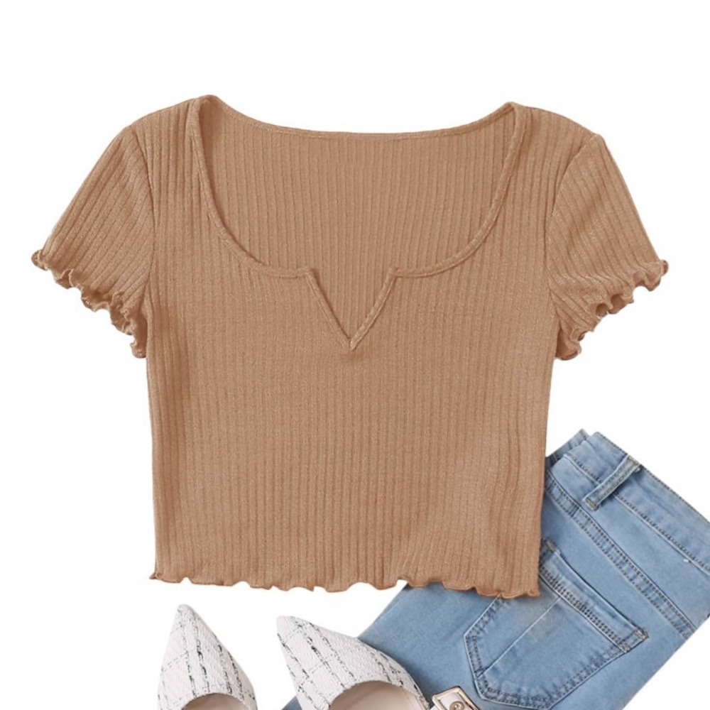 Shein basic cropped tee
